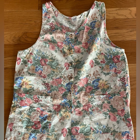 Vintage At Last & Company retro floral romper jumper/overalls - Picture 4 of 8